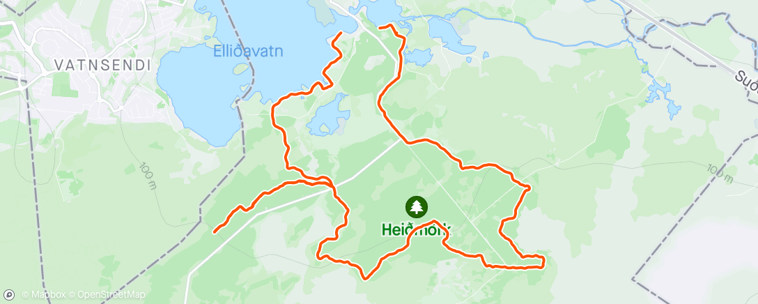 Map of the activity, Heiðmörk