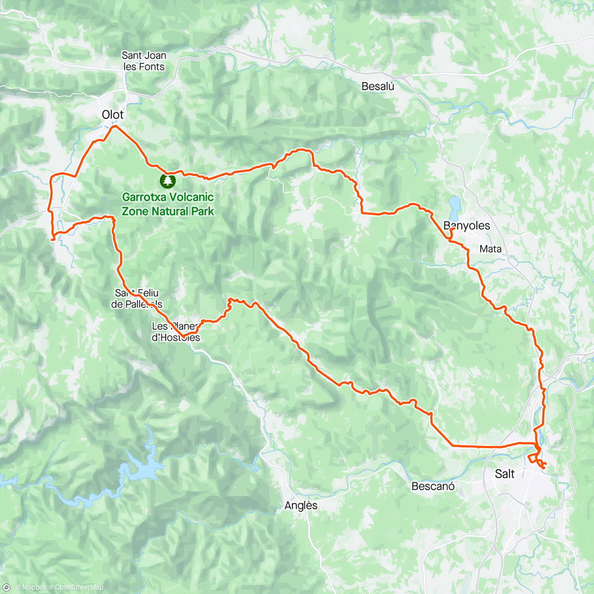 Map of the activity, Olot loop