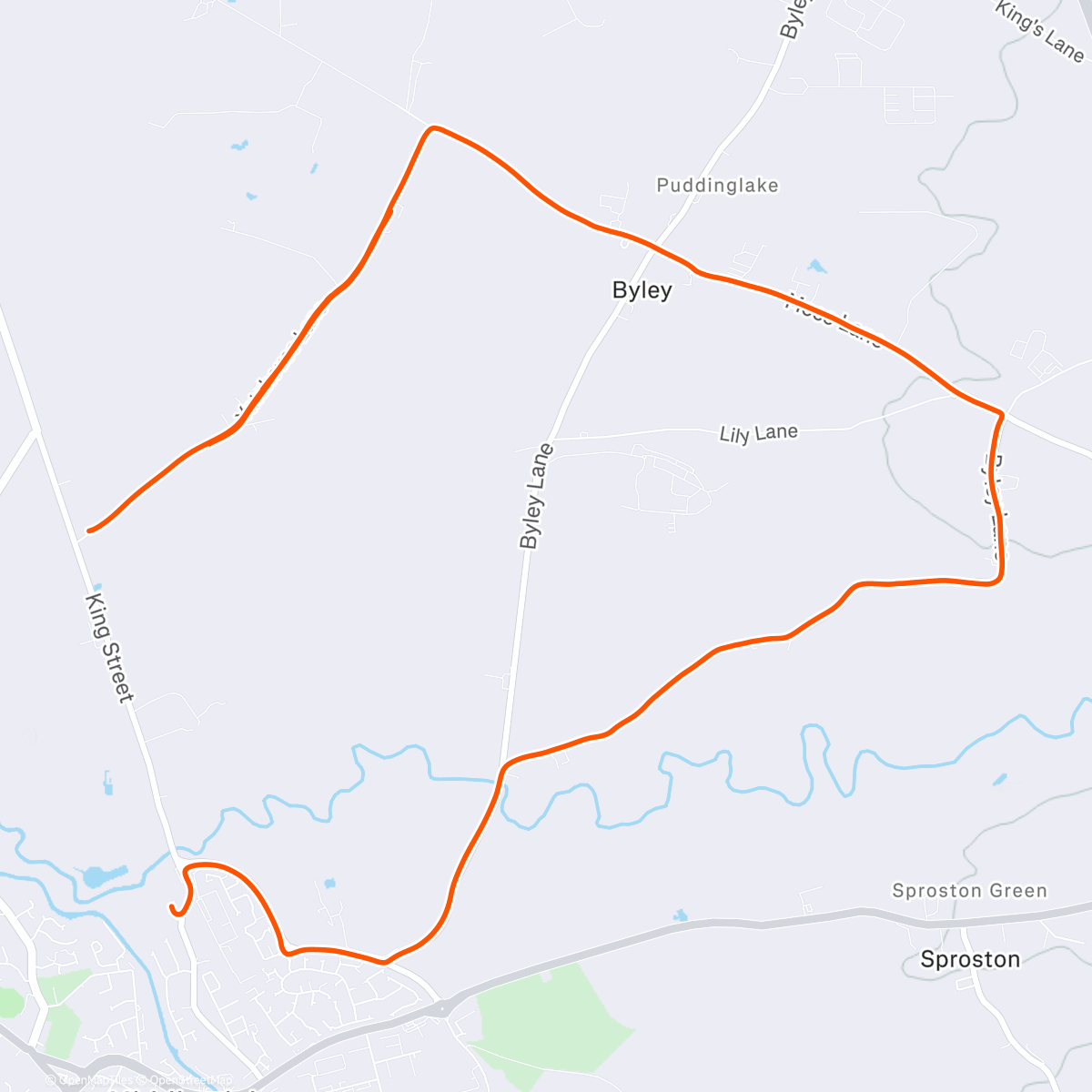 Map of the activity, Morning Run- turkey coma