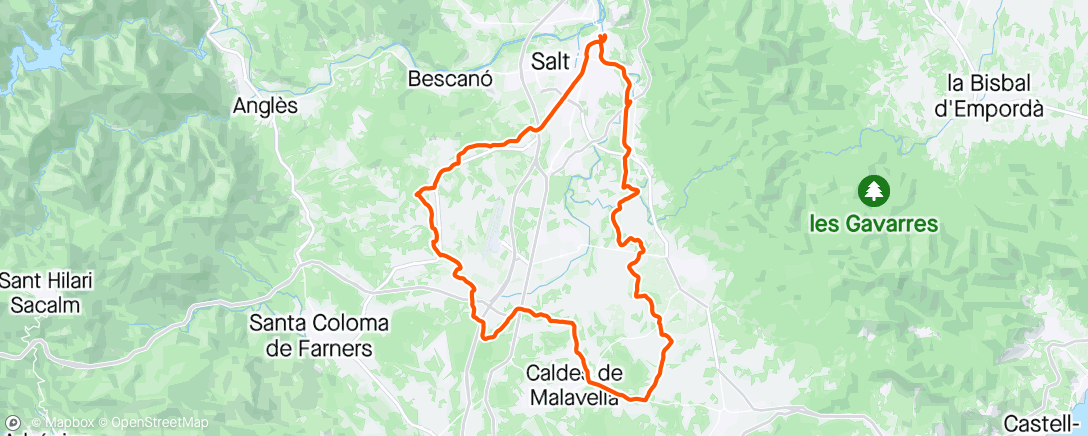 Map of the activity, Sunday Salida