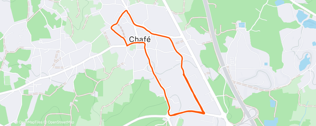 Map of the activity, Afternoon Run