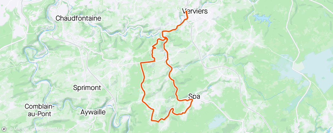 Map of the activity, Bien arrivé en Belgique sous la pluie