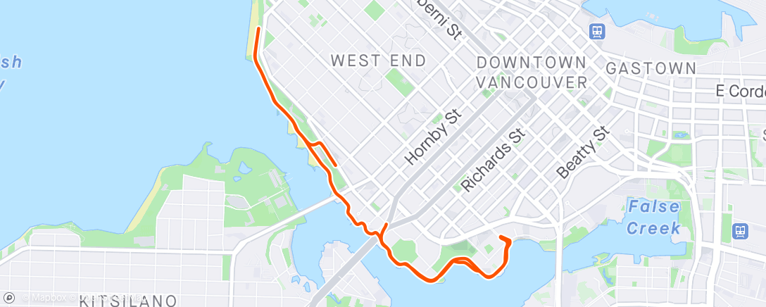 Map of the activity, Morning Walk