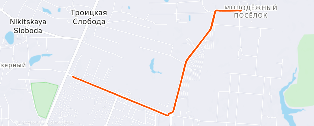 Map of the activity, Morning Run