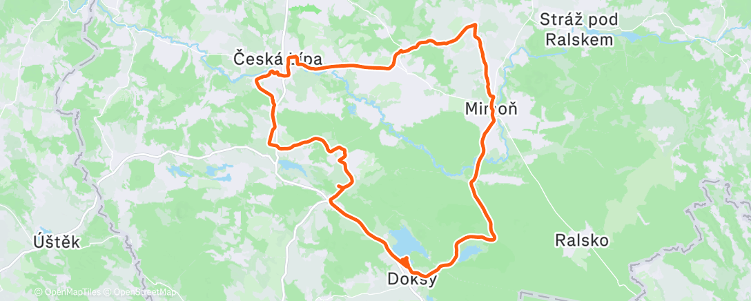 Map of the activity, Afternoon Ride