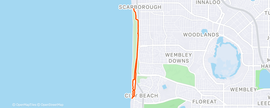 Map of the activity, Morning Run