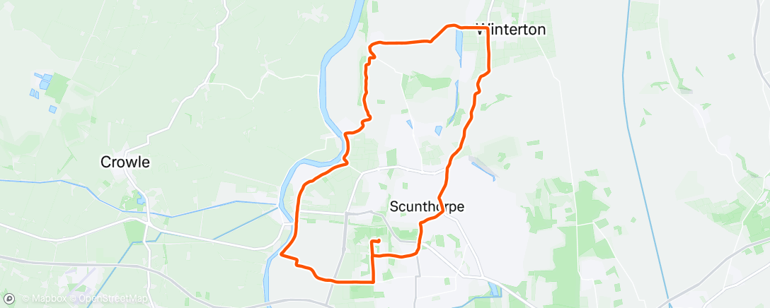 Map of the activity, Evening Ride