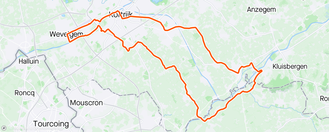Map of the activity, Morning ride Belge