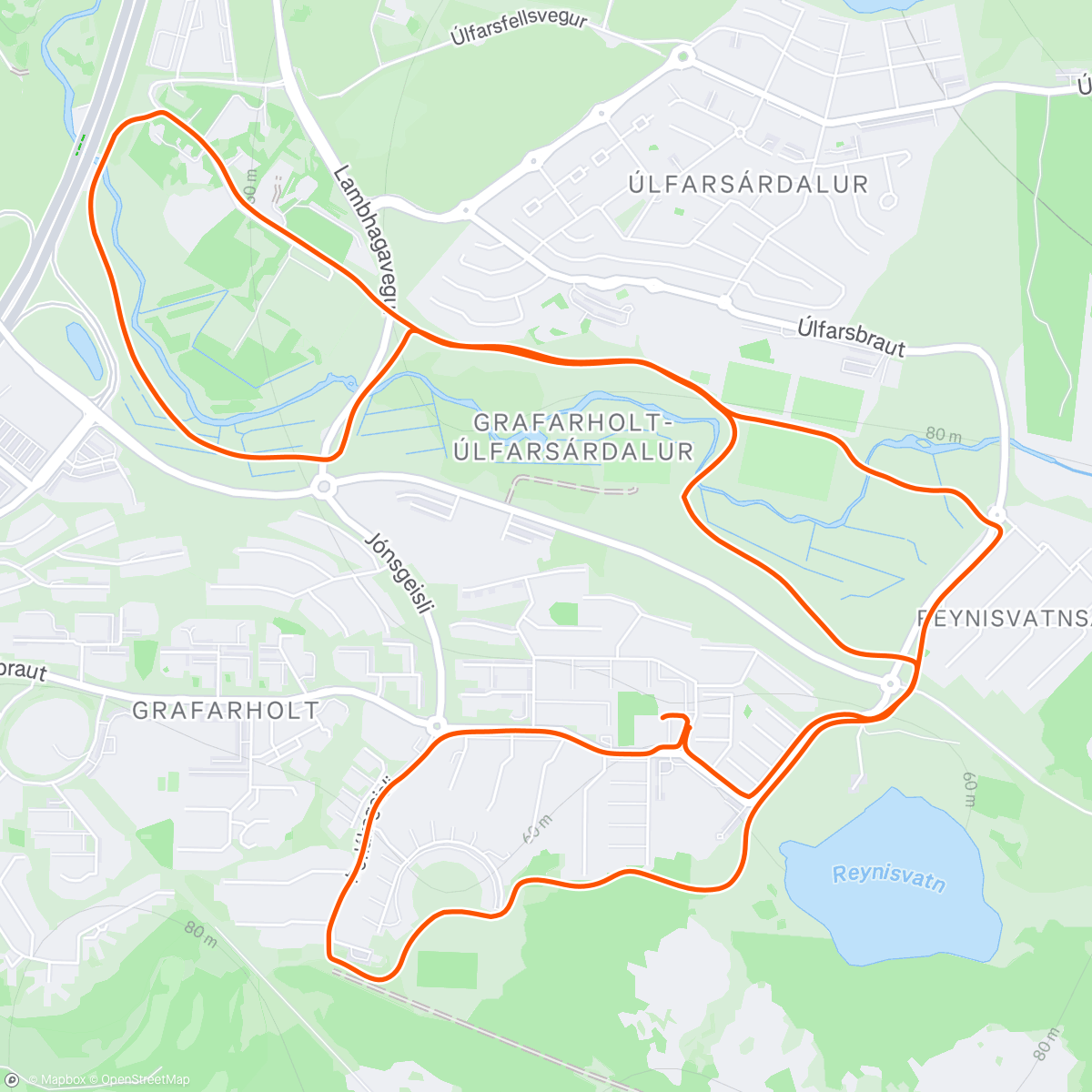 Map of the activity, Langt síðan síðast á línuskautum… vantaði sleðahundana mína 🫶🫶 Nótt og Uglu