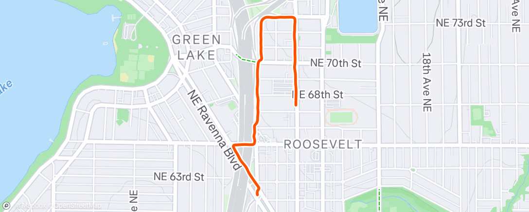 Map of the activity, Afternoon Run