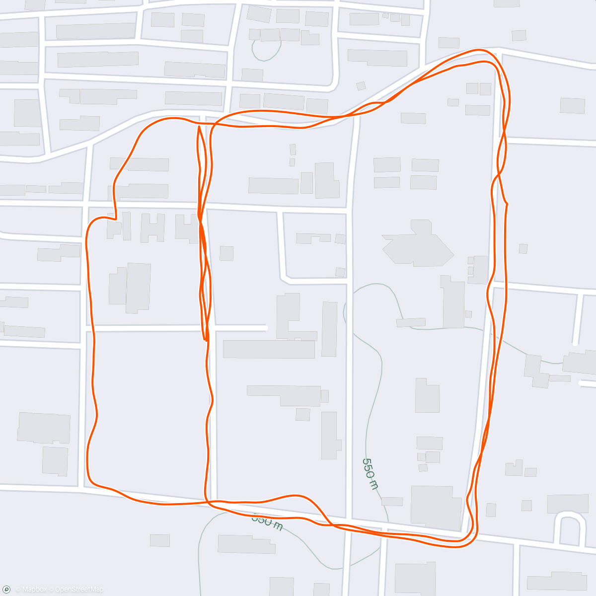 Map of the activity, Short Run at GC Hyd