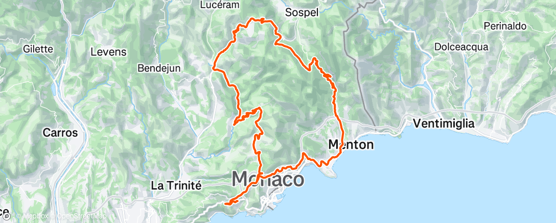 Map of the activity, Morning Ride