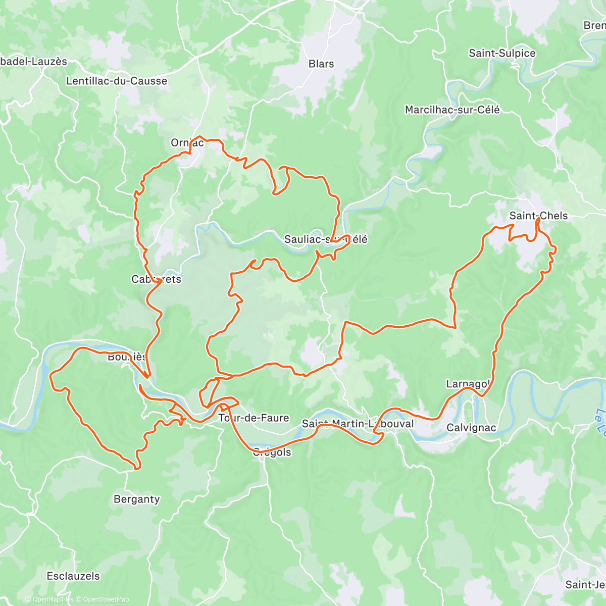 Map of the activity, Reco Gravel 100% filles