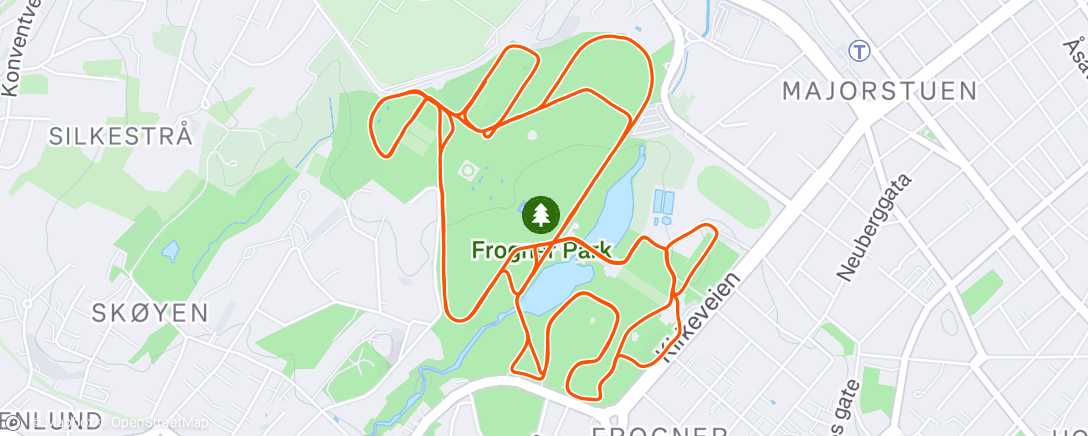 Map of the activity, Afternoon Run