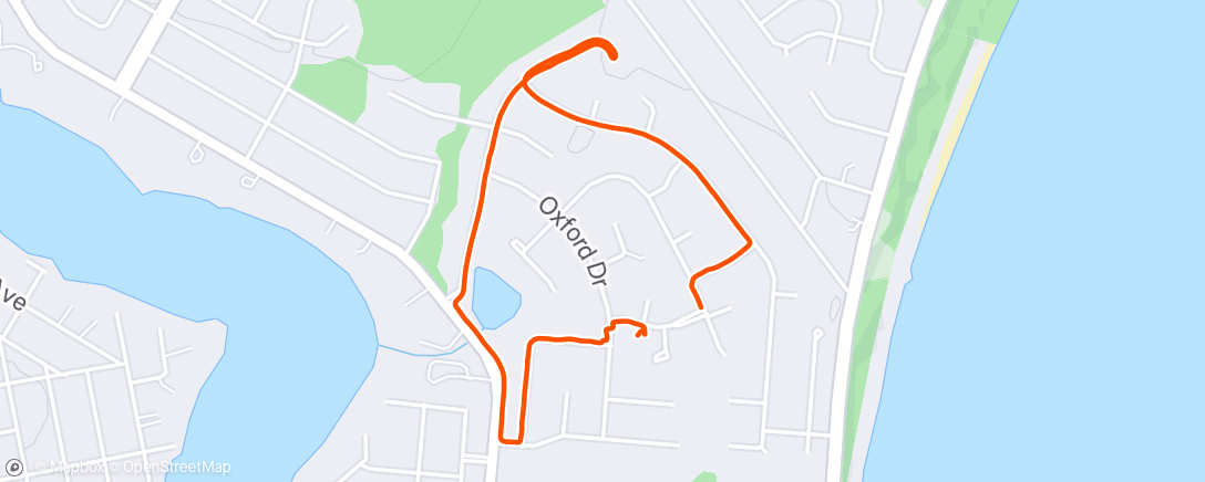 Map of the activity, Morning Run