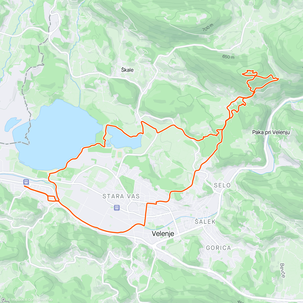 Map of the activity, Vodemla