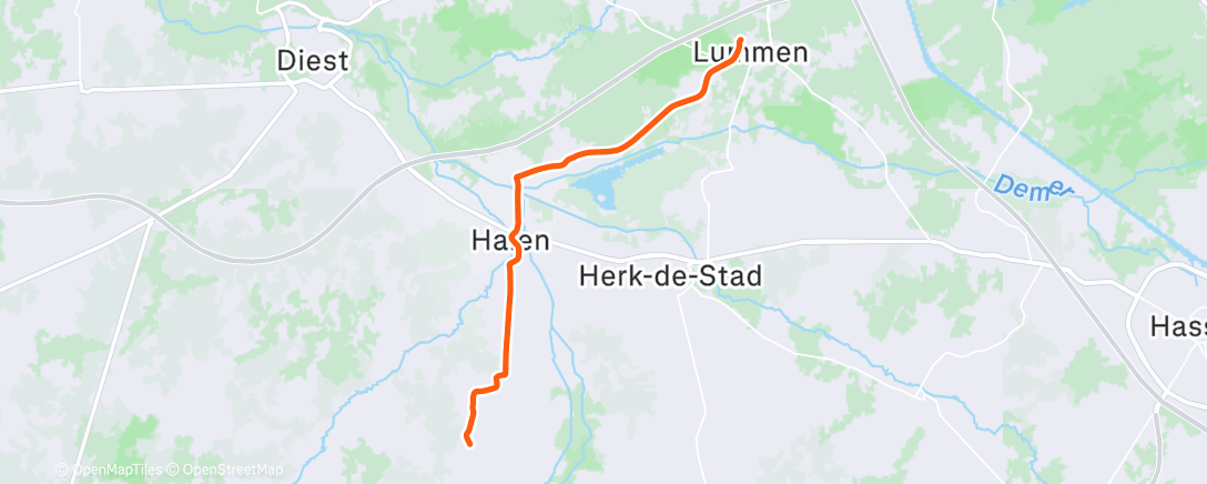 Map of the activity, Afternoon Ride