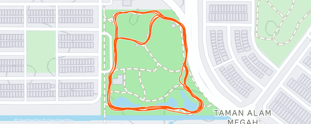 Map of the activity, Afternoon Run
