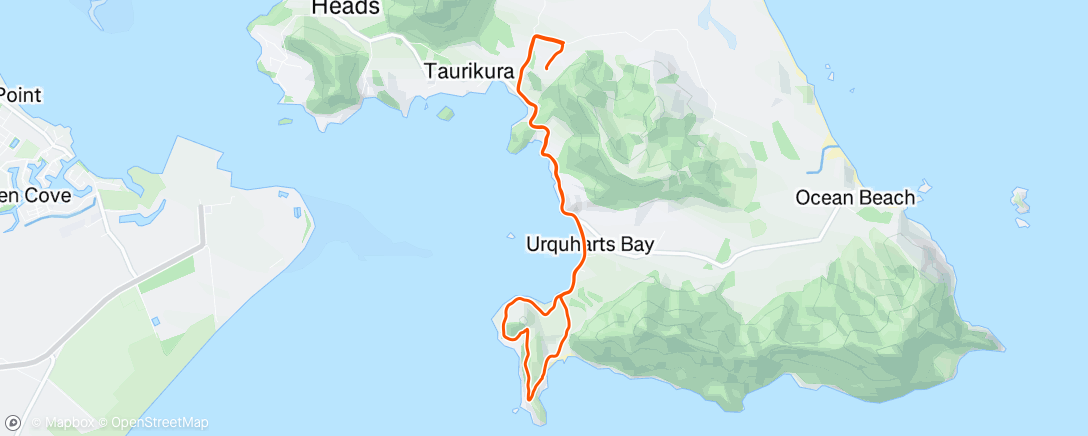 Map of the activity, Afternoon Run