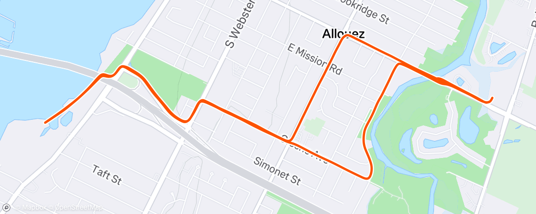 Map of the activity, Morning Run