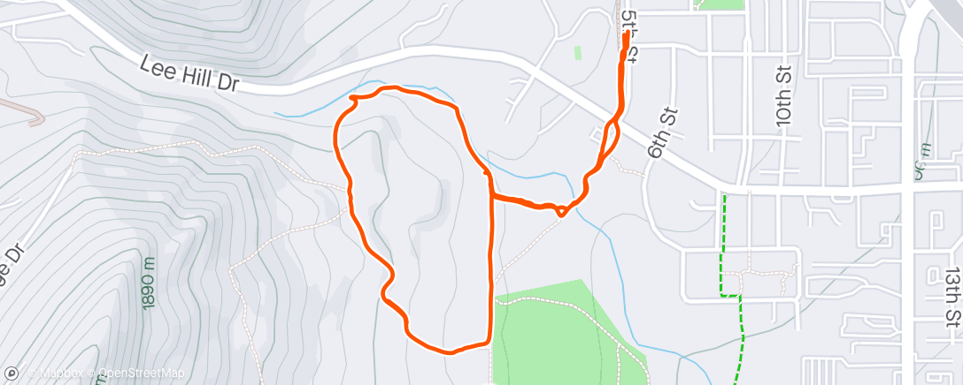 Map of the activity, dog yog with 2 dunks 4mile canyon creek is a flowin'