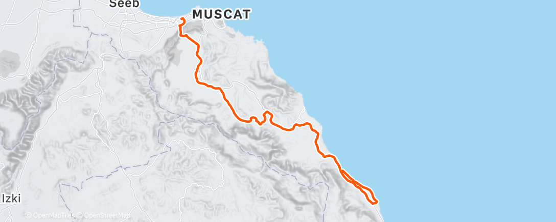 Map of the activity, Tour of Oman - Stage 1