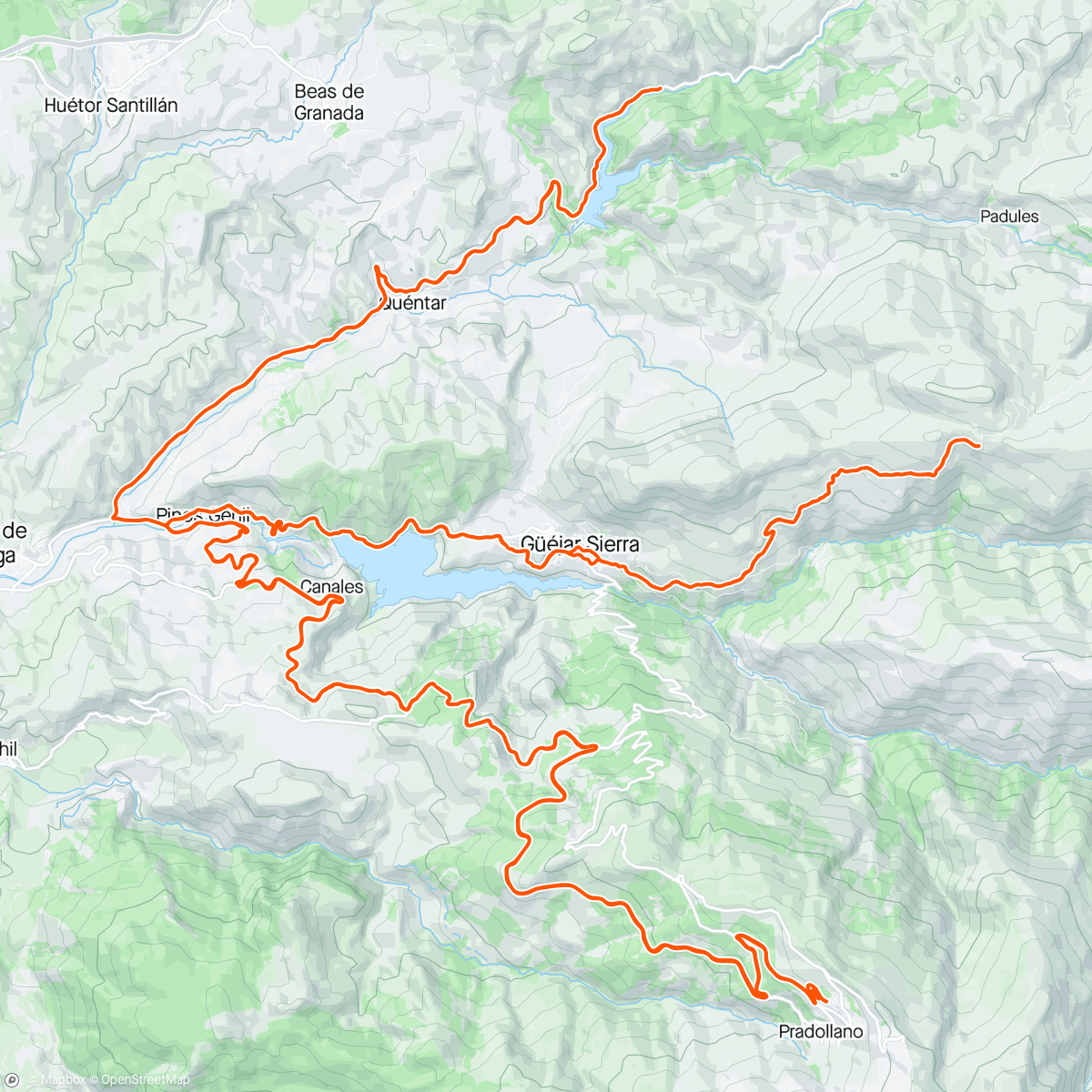 Map of the activity, Sierra Nevada IV