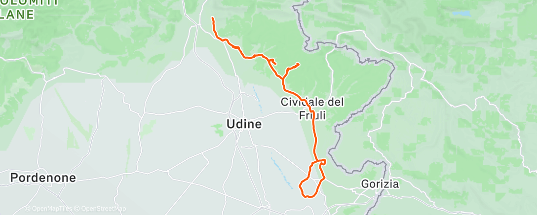 Map of the activity, Morning Ride