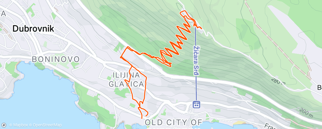 Map of the activity, Morning Walk