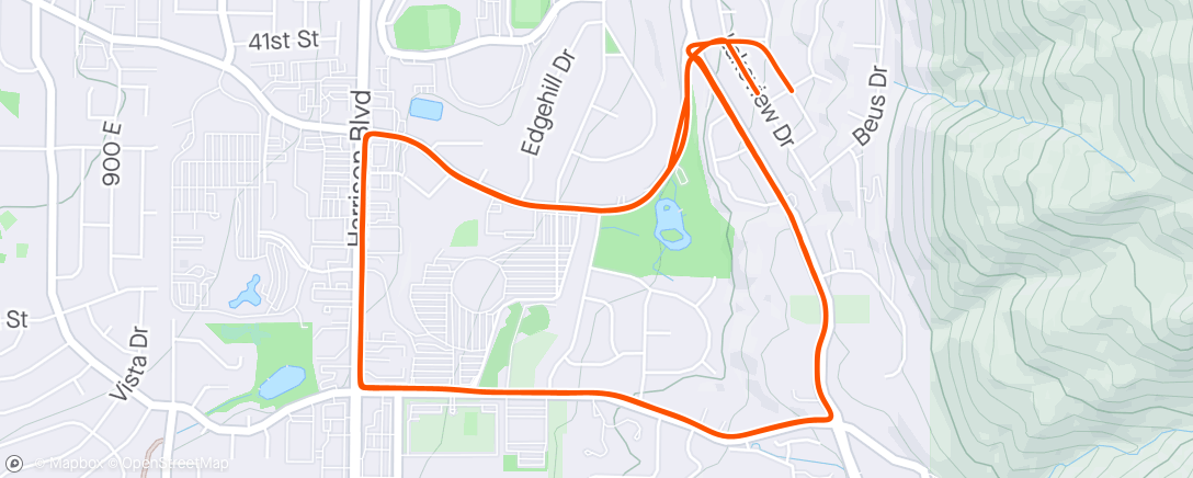 Map of the activity, Some Hill Repeats