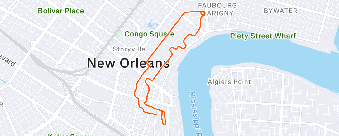 Map of the activity, Morning Run