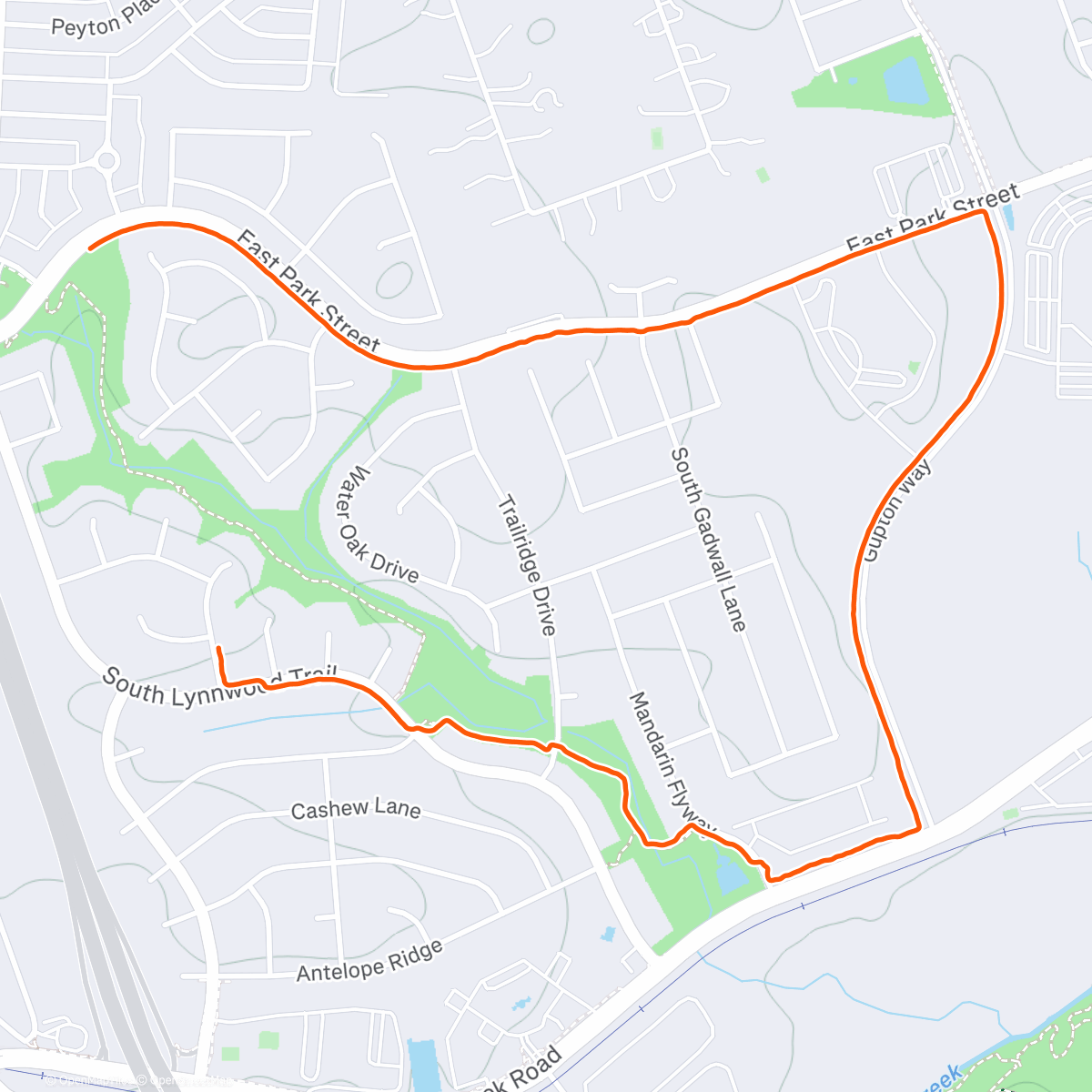 Map of the activity, Afternoon Walk