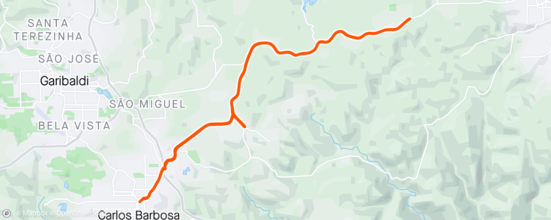 Map of the activity, Um pedalada congelante