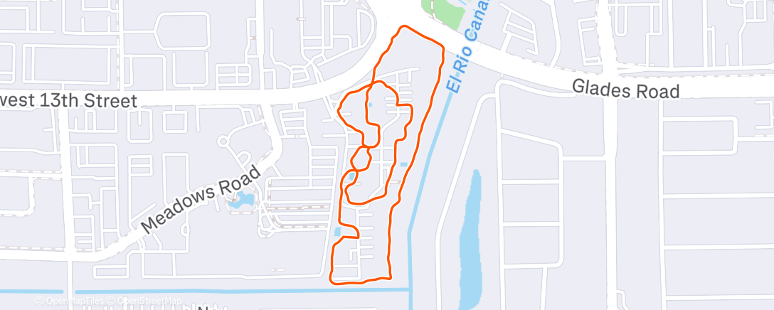 Map of the activity, Bernie’s Friday afternoon walk