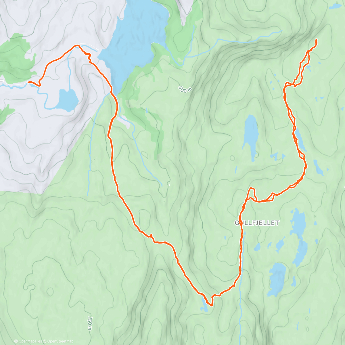 Map of the activity, Mountain Run