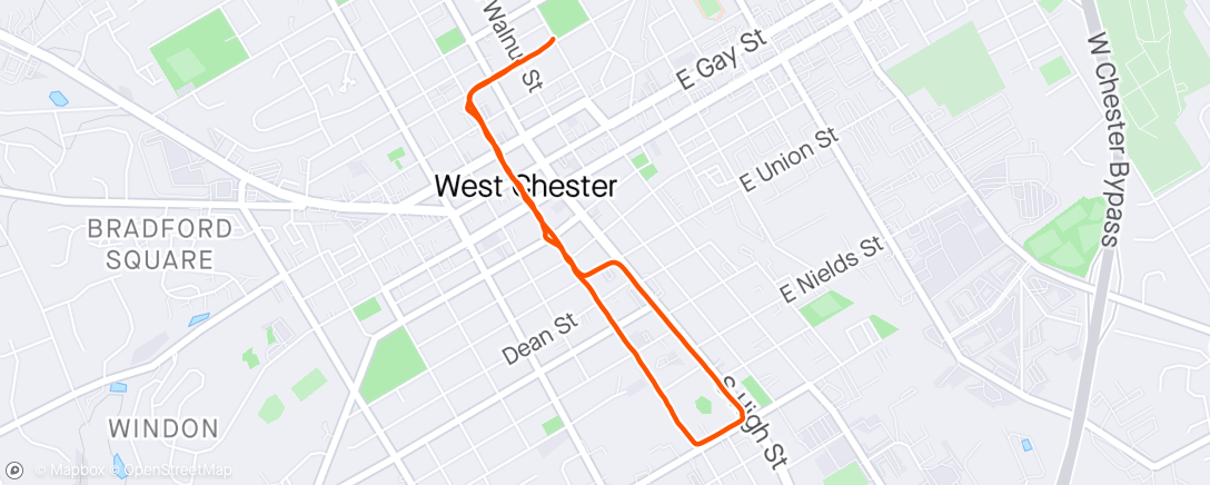 Map of the activity, Evening Walk