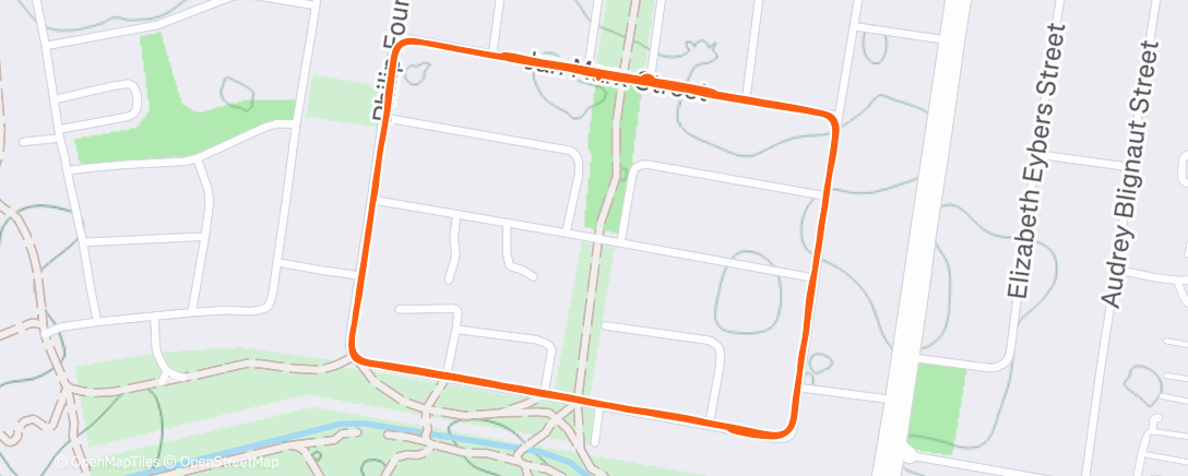Map of the activity, Morning Run