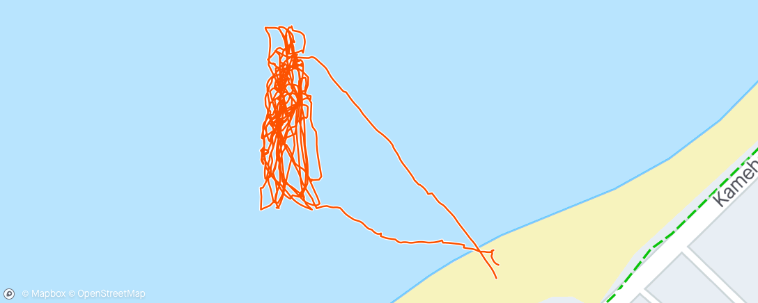 Map of the activity, Afternoon Surfing