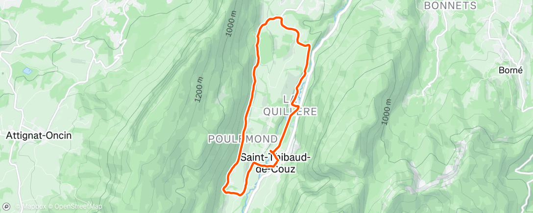 Map of the activity, Evening Trail Run