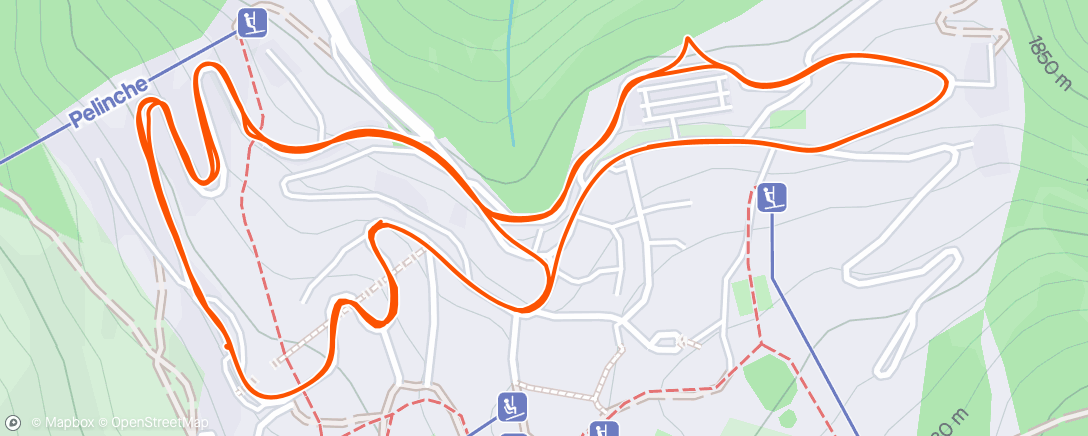 Map of the activity, TdF stage 18