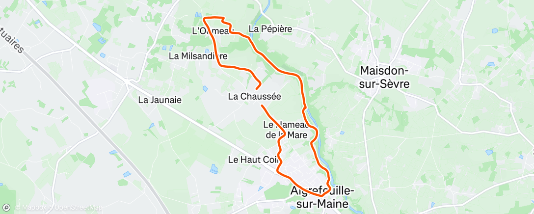 Map of the activity, Night Run