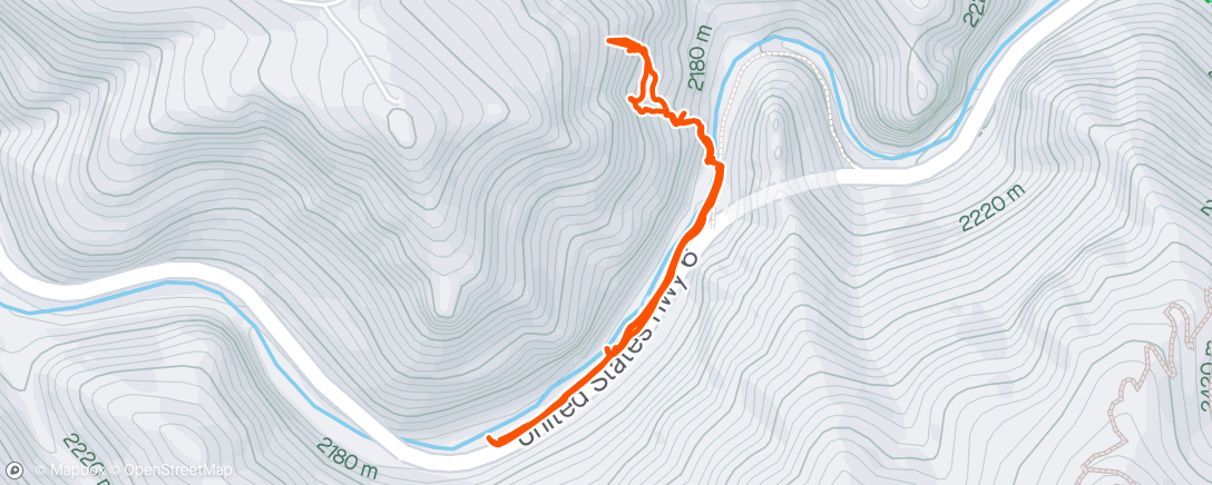 Map of the activity, Avoiding Clear Creek crowds, with Ansel and Darren