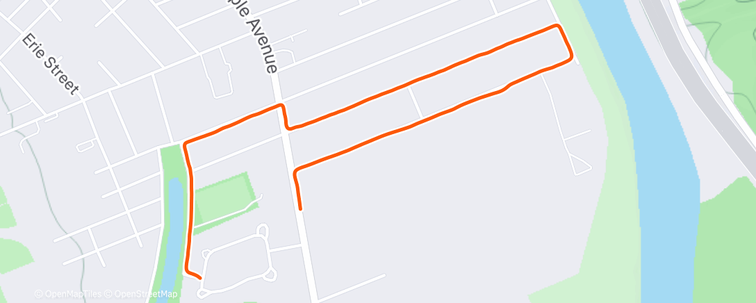 Map of the activity, Afternoon Run
