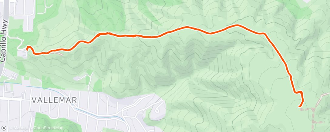 Map of the activity, Afternoon Hike
