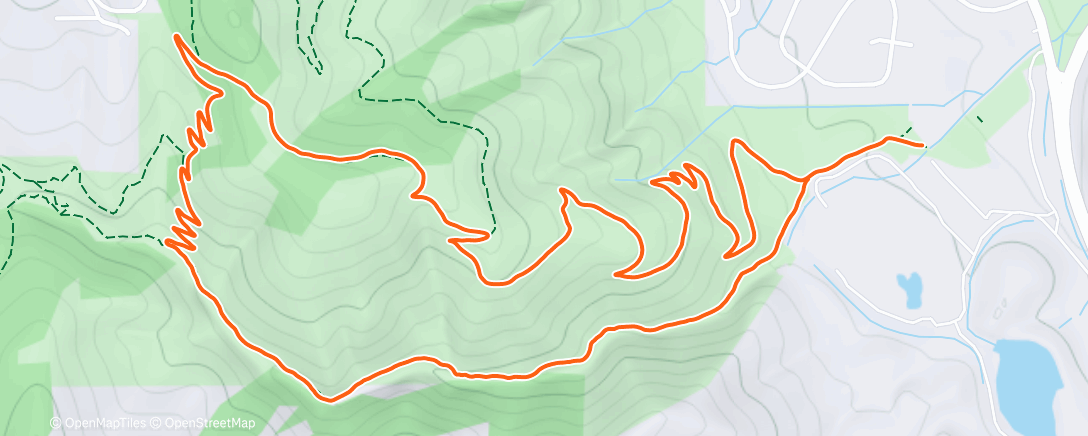 Map of the activity, Lunch Trail Run