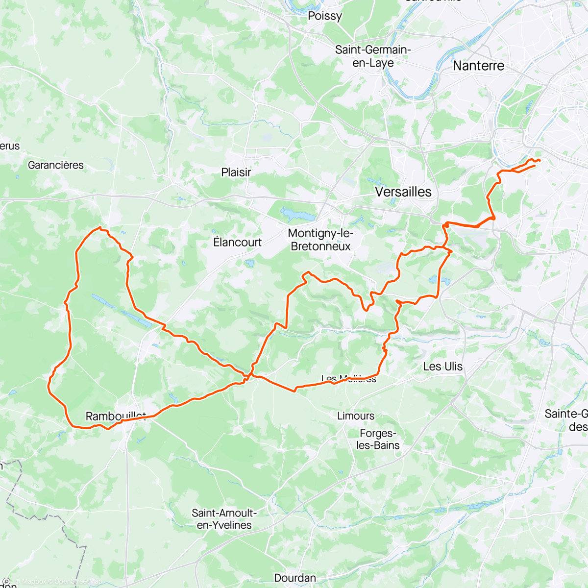 Map of the activity, Sortie Poigny la Forêt