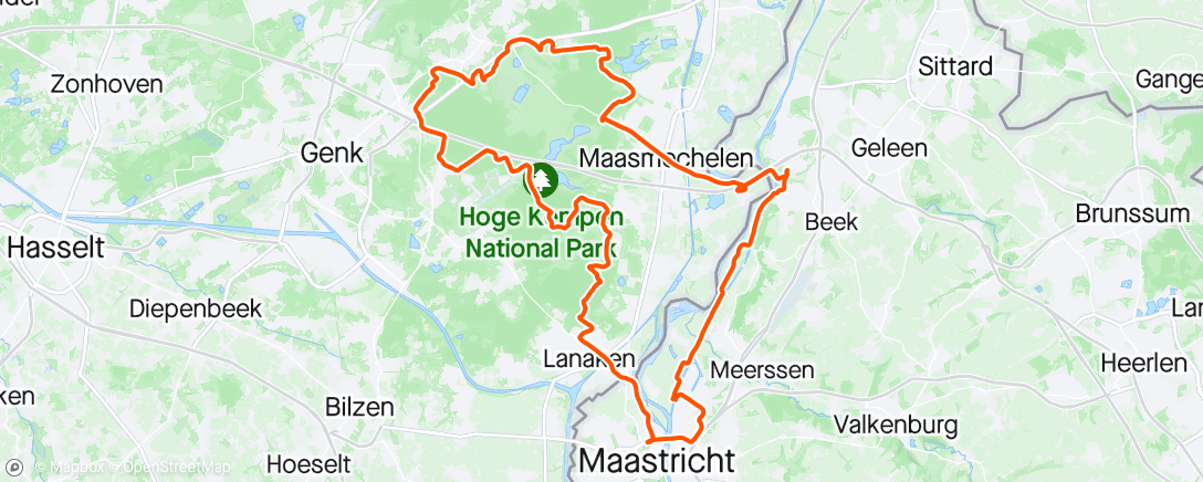 Map of the activity, MTB Ochtendrit Mechelse bos regenboog rit