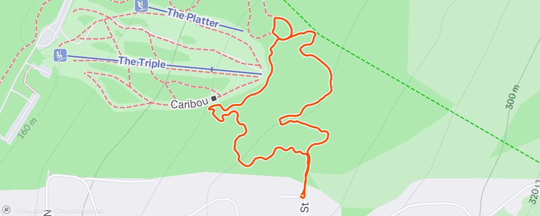 Map of the activity, Evening Ride