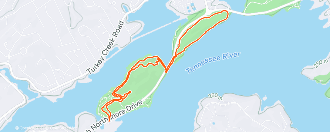 Map of the activity, 🔋 Lunch Trail Run