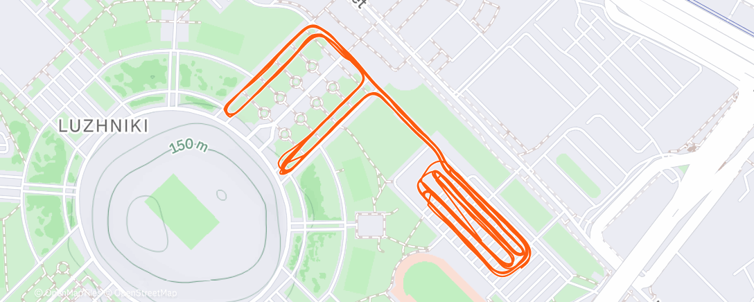 Map of the activity, Северный лыжный заезд (утро)